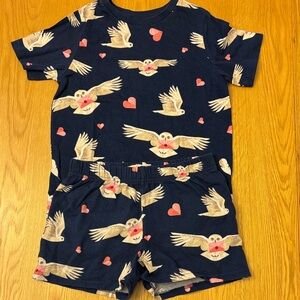 Harry Potter Hedwig Girls Navy Pajama Set size 7-8 years